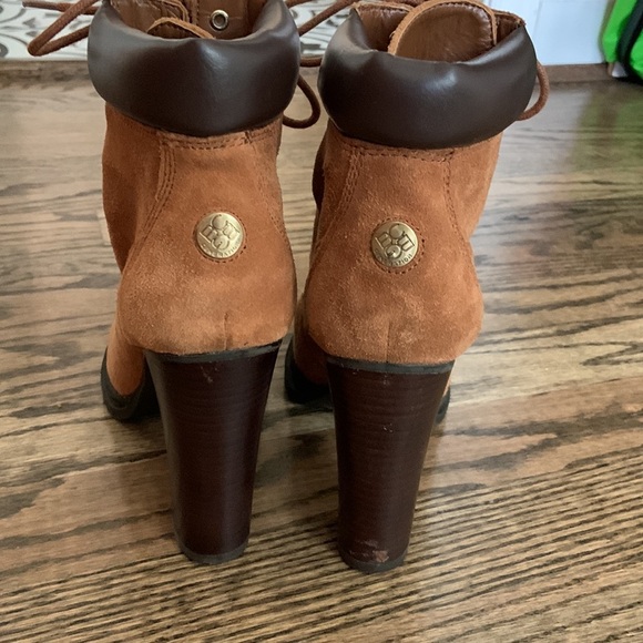 BCBGeneration Brown Suede Lugsole Heeled Boots - Picture 4 of 10